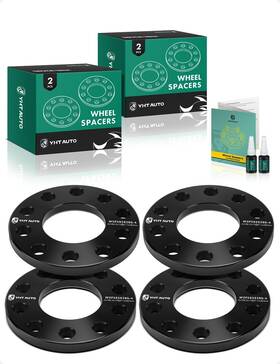 Yhtwsp0702 Yhtauto 5x108/5x110mm 12mm Wheel Spacers 4pcs Black Without Bolts For Ford Jeep Chevy Dodge