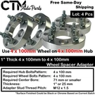 1"(25MM) Thick 4X100MM Wheel Spacer Adapter 71MM Center Bore With 12X1.5 Stud. Fixed Price $70.83.