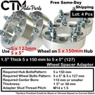 4X 1.5" 5X150 To 5X5(5X127) Wheel Spacer Adapter Tundra Sequoia Land Cruiser &lx. Fixed Price $130.67.