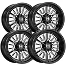 Staggered-hostile Utv HF127 Titan 15X8,15X10 5X4.5" 0MM Black/milled Wheels Rims. Fixed Price $1890.96.
