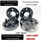 5X4.5 To 5X5 Adapters Hub Centric 1.25" 14X1.5 Put Jk Jl Wheels On Yk. Fixed Price $124.99.
