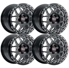 (SET-4) Weld Solana Beadlock 17X11 5X115 Black Milled 0MM Wheels Rims Inch. Fixed Price $3600.00.