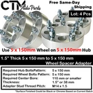 4X 1.5" Thick 5X150 Wheel Spacer Adapter Tundra Sequoia Land Cruiser Lexus Lx. Fixed Price $130.67.