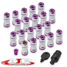 (20 Pieces) M12 1.25 Jdm Performance Wheel Rim Lug Nuts Chrome Purple + Key Caps. Fixed Price $21.00.