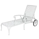 3COLOR 3-POSITION Adjustable Cast Aluminum Outdoor Chaise Lounge Chair 2 Wheels. Fixed Price $275.93.