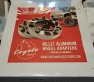6550-6550H-B Black Set Of 2 Coyote Wheel Adapter, Pack. Fixed Price $59.99.