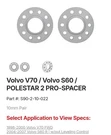 Eibach Wheel Spacer 2X10MM For Volvo S60, S80, S90, V60, V70, V90, XC40,. Fixed Price $114.99.