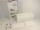 Ideaworks Slide Out 3-TIER Pantry Storage White With Wheels JB6032 29"X21"X5". Fixed Price $19.99.