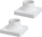 Pier Mount Base 2 Pack, Cast Aluminum Outdoor Post Light Adapter Matte Black. Fixed Price $33.99.