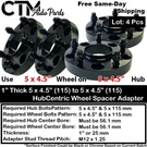 4X 1" Thick 5X4.5" 56.1MM Hubcentric Wheel Adapter Spacer Fit Subaru Wrx Outback. Fixed Price $101.19.