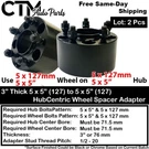 2X 3" Thick 5X5" (5X127) Hubcentric Wheel Adapter Spacer Fit Jeep 07-18 Wrangler. Fixed Price $90.16.