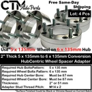 4X 2" Thick 5X135 To 6X135 87MM Bore Wheel Adapter Spacer M12X1.75 Ford Lincoln. Fixed Price $164.30.