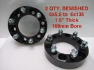 2 Qty 1.5" Inch Wheel Spacers Adapters 6X5.5" To 6X135MM 108MM Cb 14X1.5 Lug. Fixed Price $29.90.