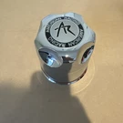American Racing Chrome W/black White Logowheel Center Cap Hub 142500S. Fixed Price $18.00.