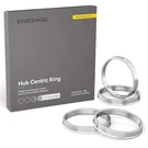 Stancemagic Hubcentric Rings (pack Of 4) - 60.1MM Id To 66.1MM Od Silver Al.... Fixed Price $24.09.