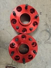2- Red 5X5 Lug Pattern 1.5IN Thick Bolt On Wheel Spacers.. Fixed Price $40.00.