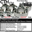 4X 2" 5X5.5" To 6X5.5" 78MM Bore Conversion Wheel Spacer Adapter Fit 9/16 Dodge. Fixed Price $165.96.