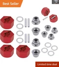 High Precision Hex Wheel Hubs And Lock Nuts Set For Traxxas Slash 2WD - Red. Fixed Price $14.39.