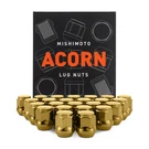 Mishimoto Steel Lug Nuts, M12X1.5, Acorn Seat, 24PC Set, Gold. Fixed Price $38.95.