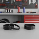 Black Polycarbonate Hubcentric Rings - 93.1MM Id To 106.1MM Od. Fixed Price $21.84.