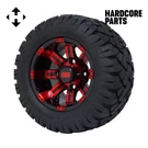 10" Red/black 'tempest' Golf Cart Wheel And Tire Combo - Set Of 4, Includes 'ss'. Fixed Price $577.95.