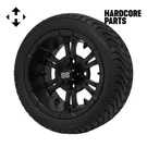 12" Black Vampire Golf Cart Wheel And Tire Combo - Set Of 4, Includes 'ss' Cen. Fixed Price $765.95.