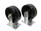 Lot Of No Name Fixed Bolt Caster Wheel 8" Dia 3"W 6-1/4"X4-1/2"BASE. Fixed Price $90.00.