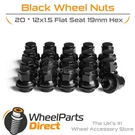 Nuts (20) 12X1.5 Flat Black For Jaguar Xf X250 07-15 On Original Wheels. Fixed Price $40.20.