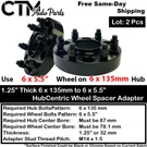 2X 1.25" 6X135MM To 6X5.5" Hubcentric Wheel Adapter Spacer Chevy On Ford. Fixed Price $65.11.