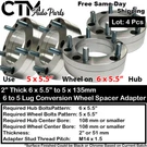 4X 2" 6X5.5" To 5X5.5" 108MM Bore Conversion Wheel Adapter Spacer Fit 12X1.5 Car. Fixed Price $165.96.