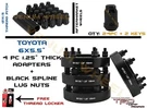 6X5.5" Hub Centric Wheel Adapter 1.25" + 24PC Spline Lug Nuts Toyota Offroad. Fixed Price $135.74.