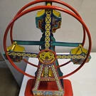 Vintage J. Chein Hercules Ferris Wheel - Winds Up And Spins. Fixed Price $190.00.