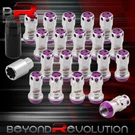 Aftermarket Wheel Lug Nuts M12 X 1.25MM Thread Pitch Lock Key Chrome Purple Cap. Fixed Price $34.94.