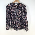 Witchery Womens Blouse Top Size 12 Black Floral Long Sleeve Vneck Viscose 115346. Fixed Price $24.99.
