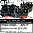 4X 2" Thick 5X5" (5X127) Hubcentric Wheel Adapter Spacer Fit Jeep 07-18 Wrangler. Fixed Price $136.61.