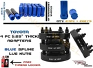 4PC Set Of 1.25" Toyota 6X139.7 Wheel Adapters 106MM H.b 12X1.5 Blue Lug Nut Kit. Fixed Price $136.94.