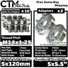 2X 1.25" Thick 5X120 To 5X5.5 Wheel Spacer Adapter +14X1.25 Bolt Fit Bmw Models. Fixed Price $70.83.